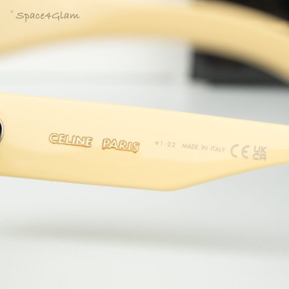 BRAND NEW Celine CL40197U 39A Shiny Light Brown Smoke Geometric Sunglasses - Picture 7 of 11